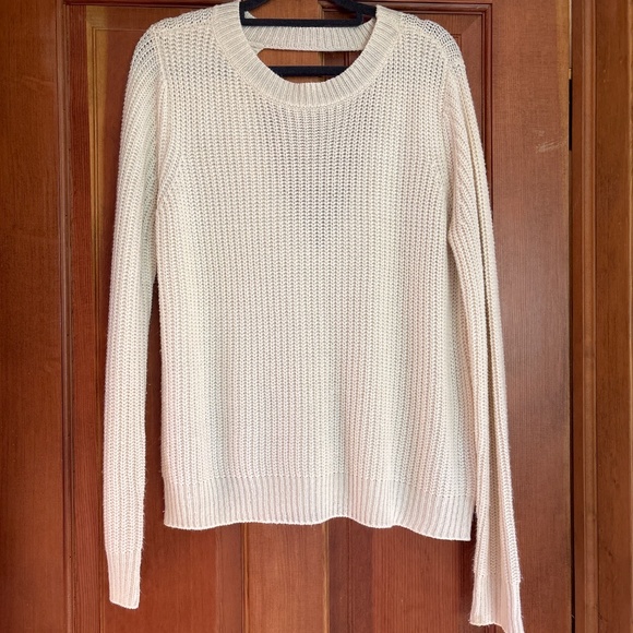 Jack by BB Dakota Open-back crew knit sweater off-white - Picture 2 of 3